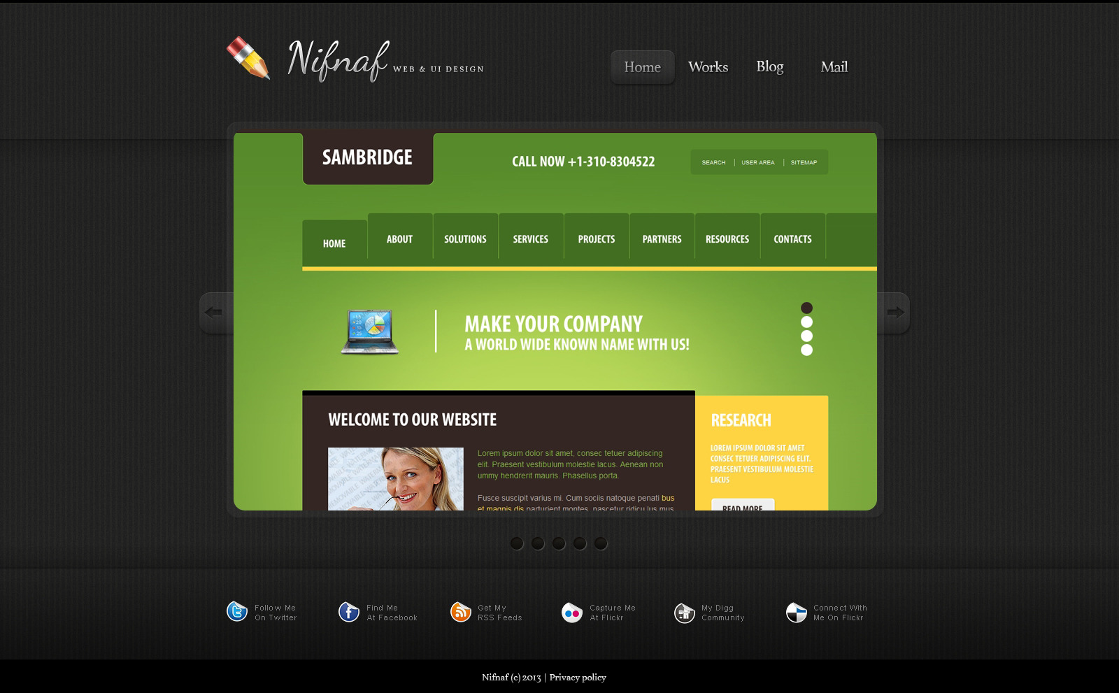 Simple Web Design Portfolio Joomla Template - TemplateMonster