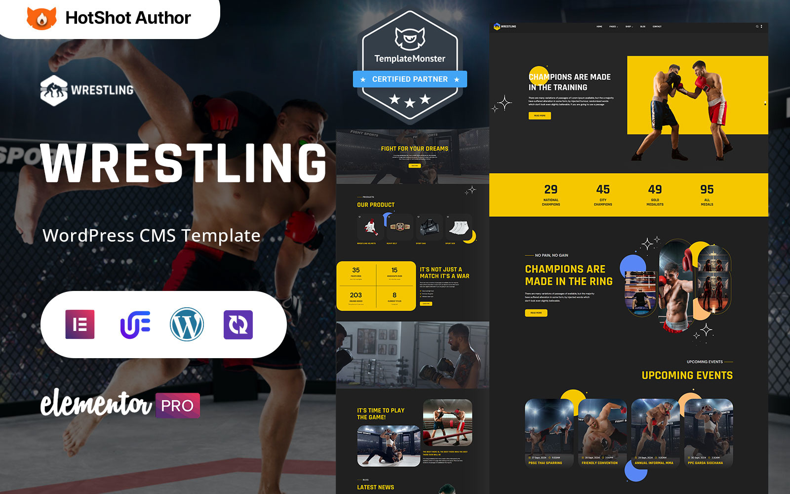 Wrestling Wrestling Club And Martial Arts WordPress Elementor Theme