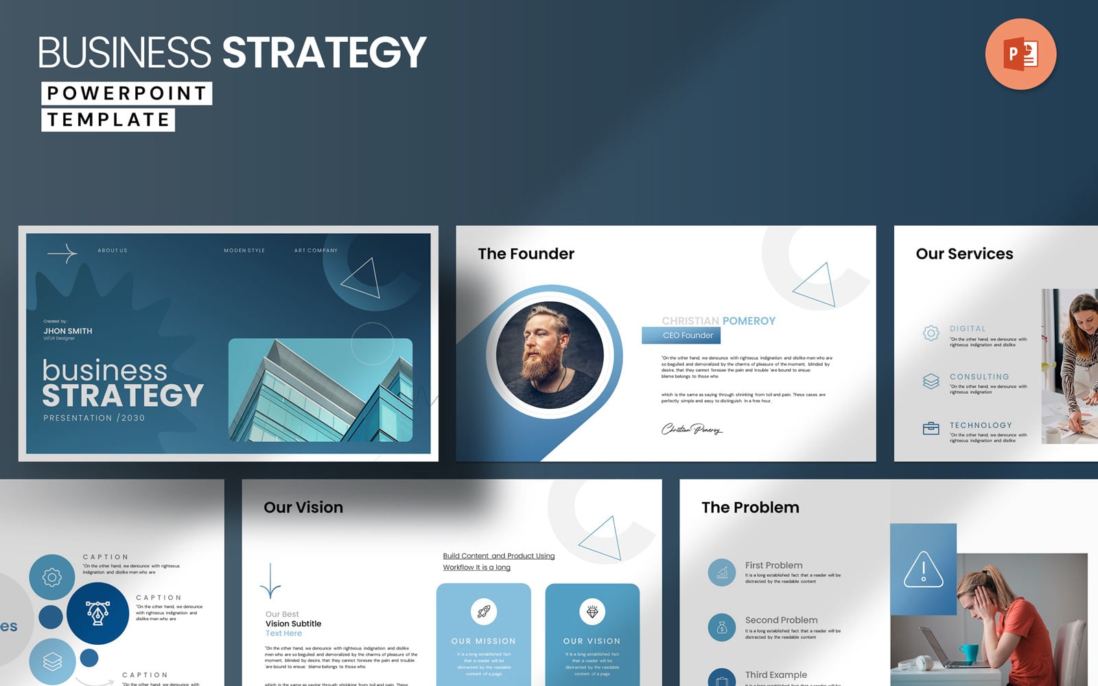 Business Strategy layout PowerPoint Template