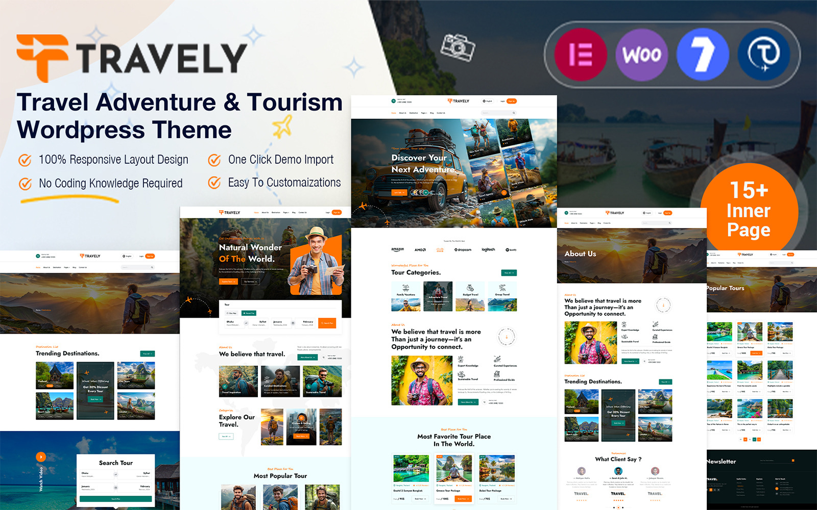 Travely Travel Adventure & Tourism Wordpress Theme