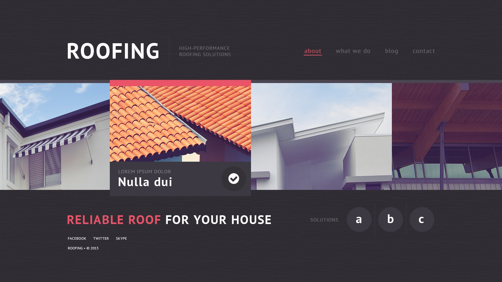Roofing Company Website Template 46717 TemplateMonster