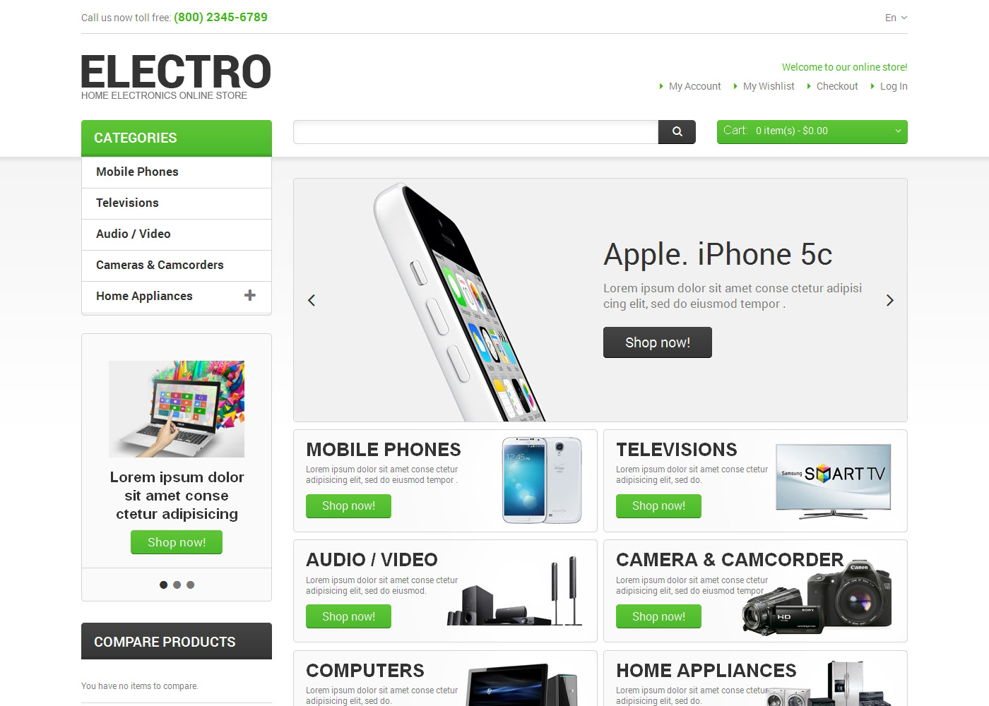 Electro Appliances Magento Theme Magento 1.9 47480
