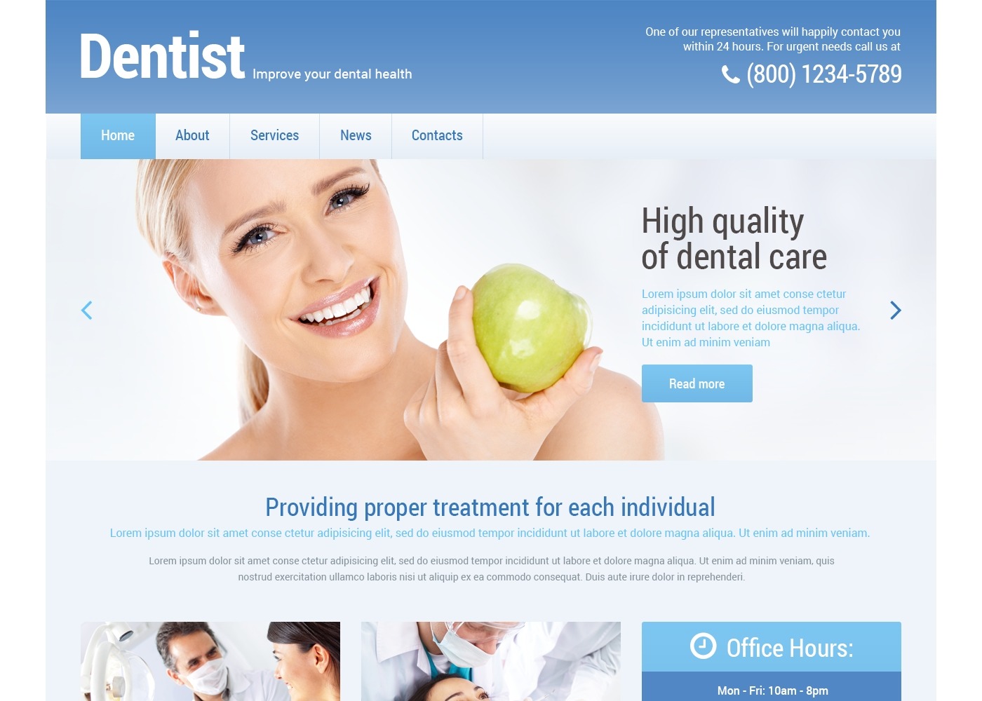 Dentistry Responsive WordPress Theme TemplateMonster