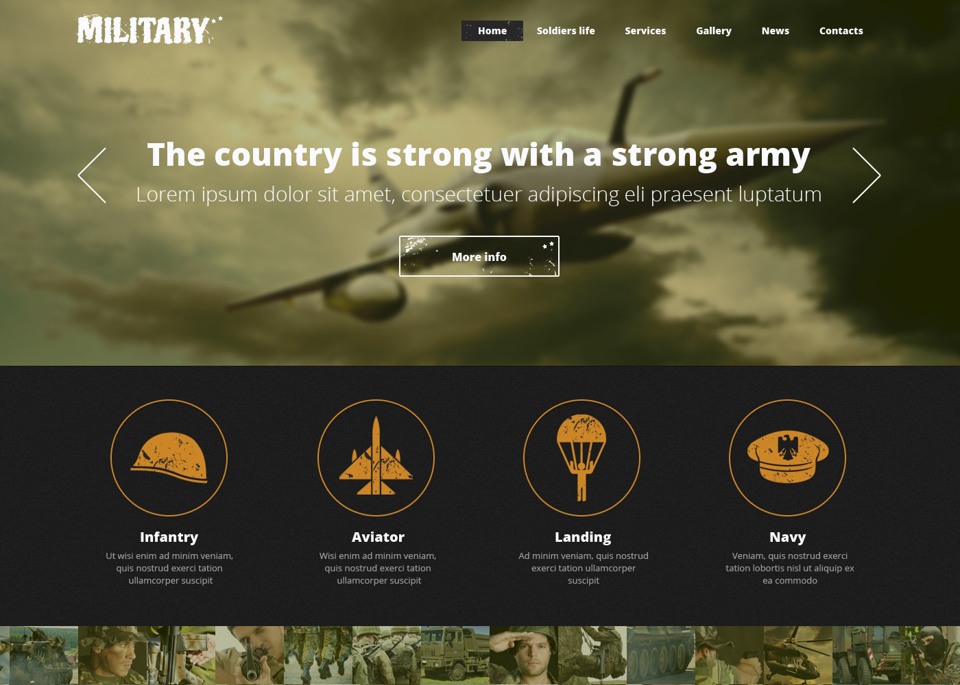 Army Responsive Website Template #48911 - TemplateMonster