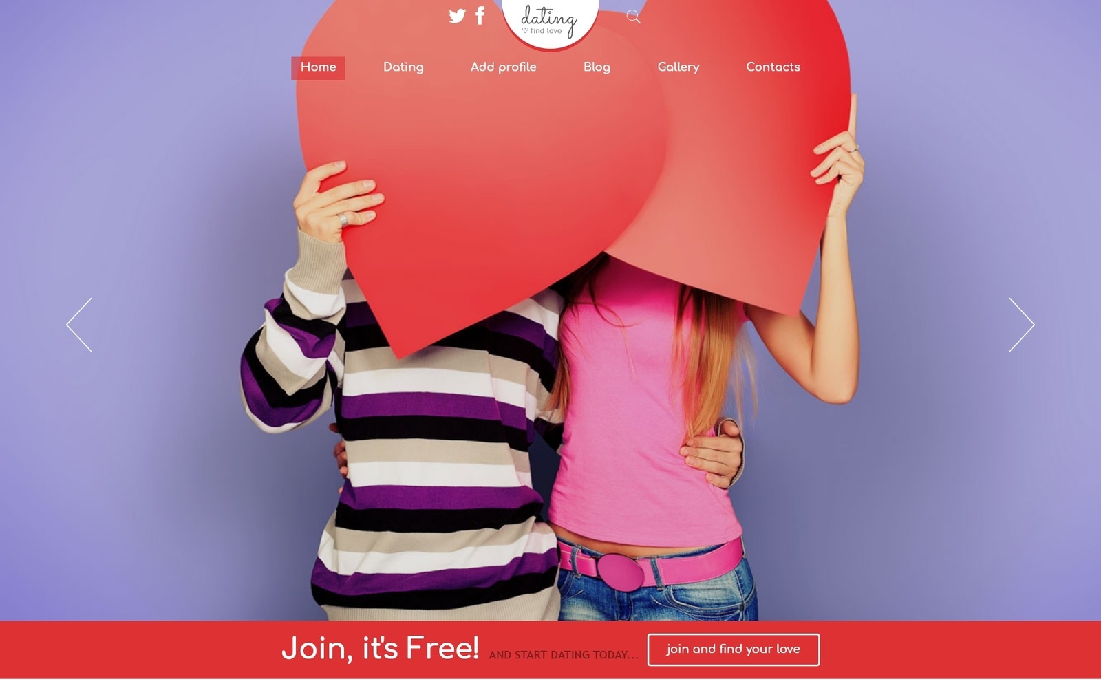 Dating Responsive Joomla Template 49665 TemplateMonster