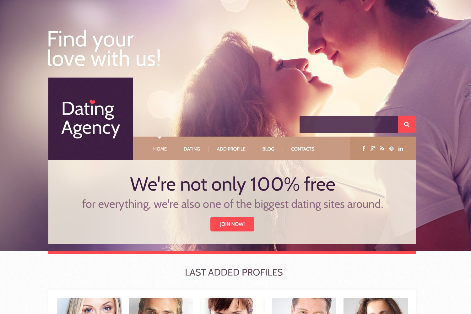 Love dating. Free dating. Dating WORDPRESS site. Dating Theme.