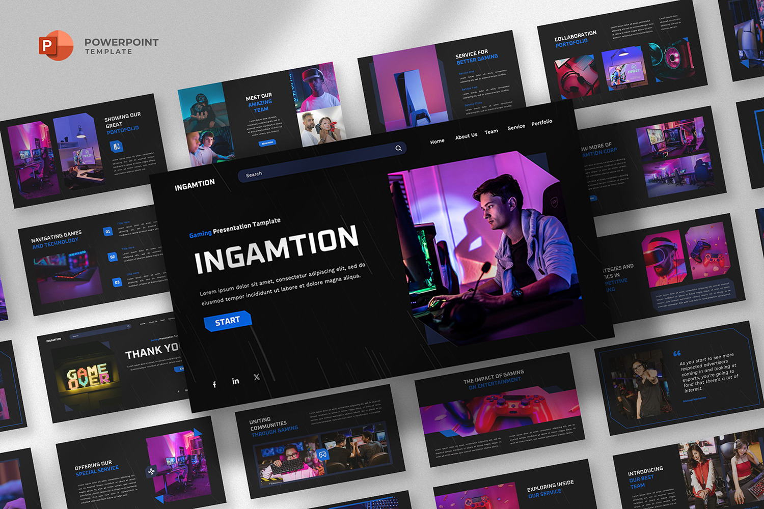 Ingamtion - Gaming eSports Powerpoint Template