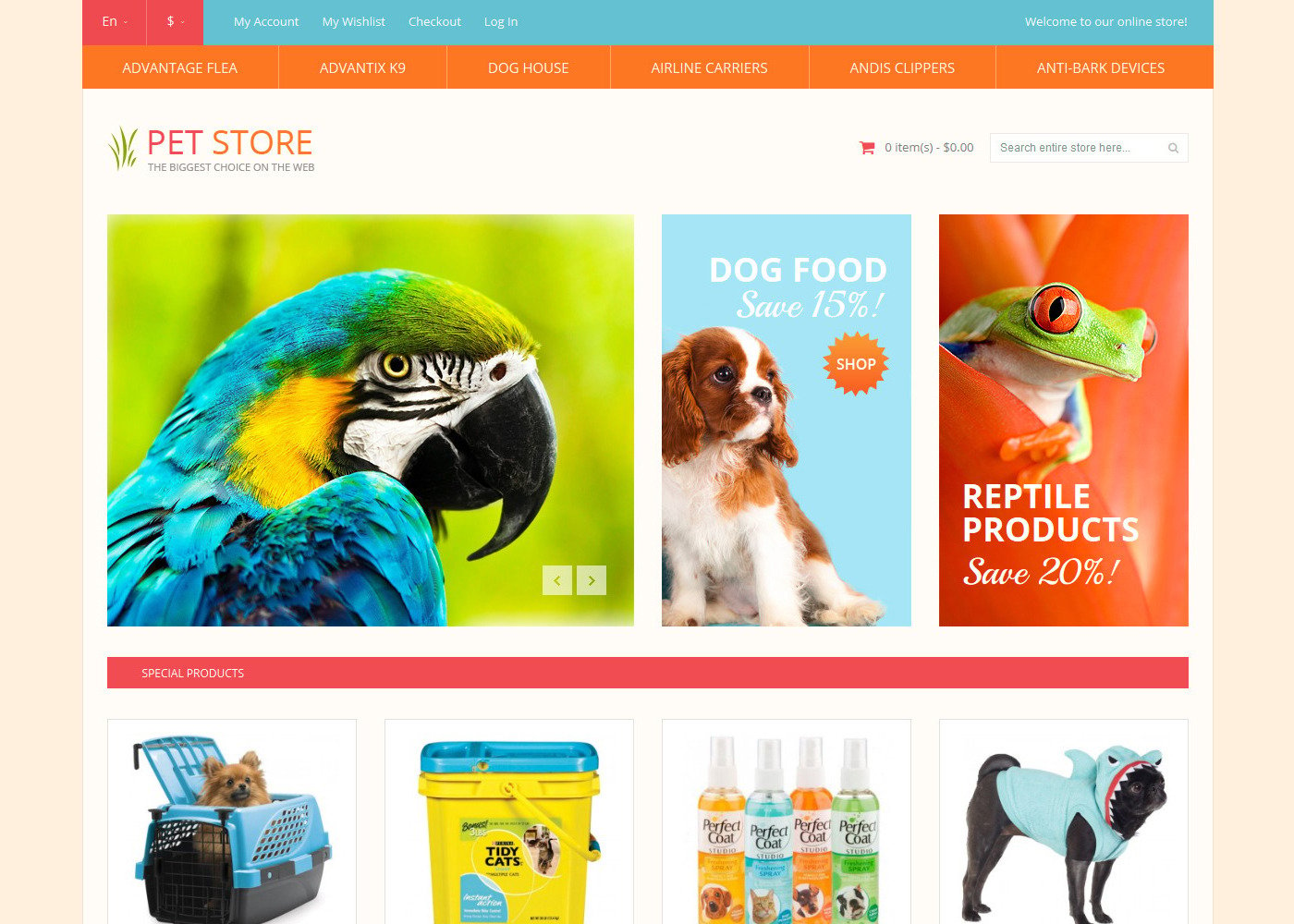 Pet Shop Responsive Magento Theme #50900 - TemplateMonster