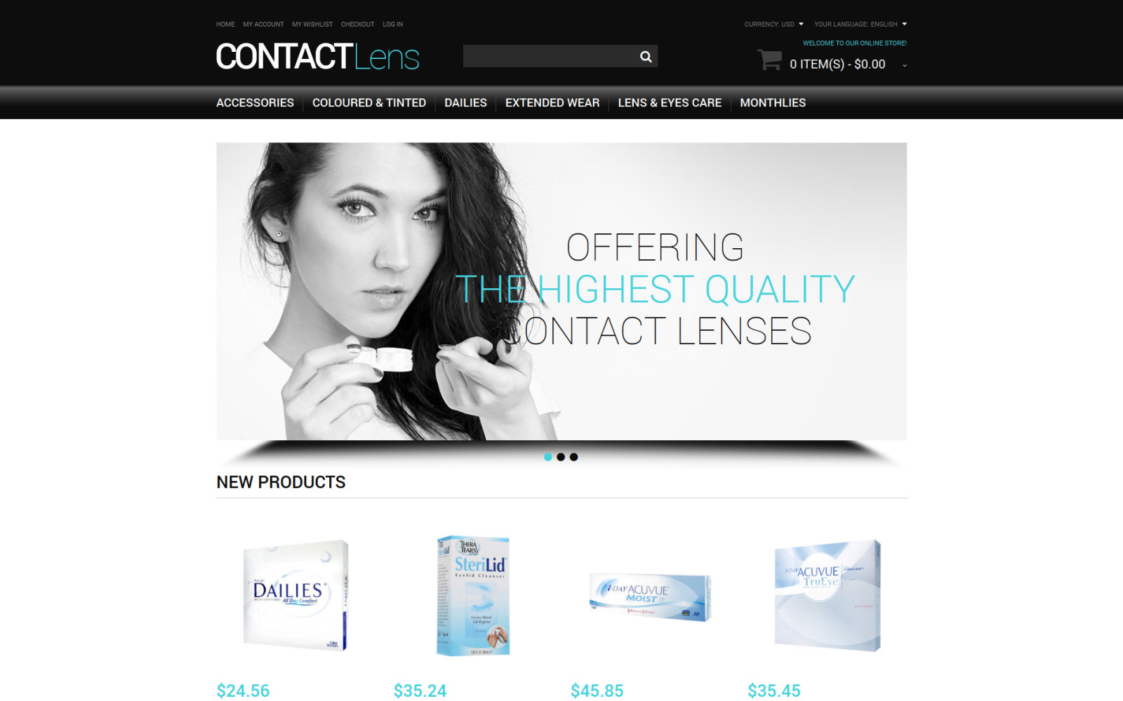 Vision Contact Lenses Magento Theme 51168 TemplateMonster