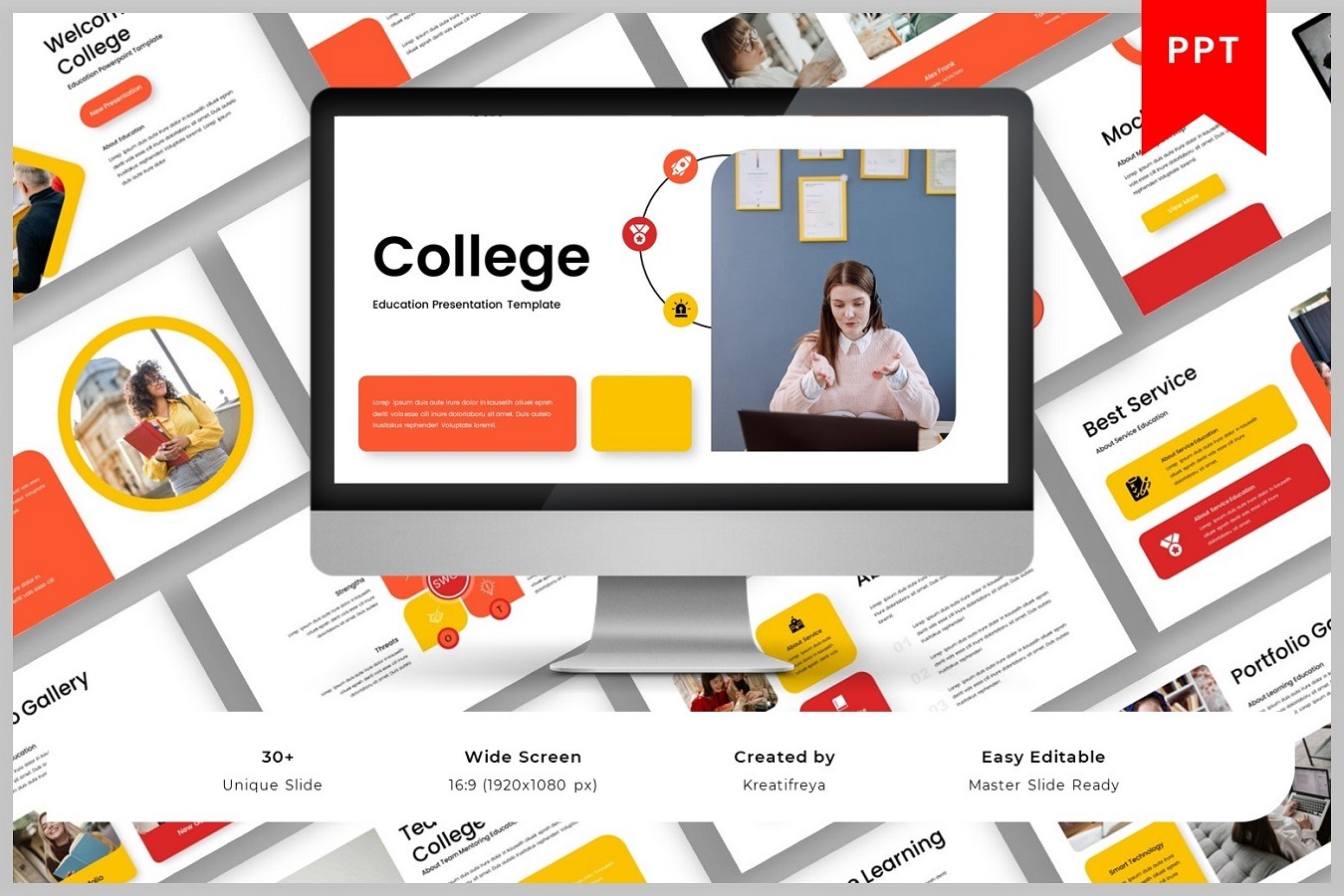 Collage – Education PowerPoint Template - TemplateMonster