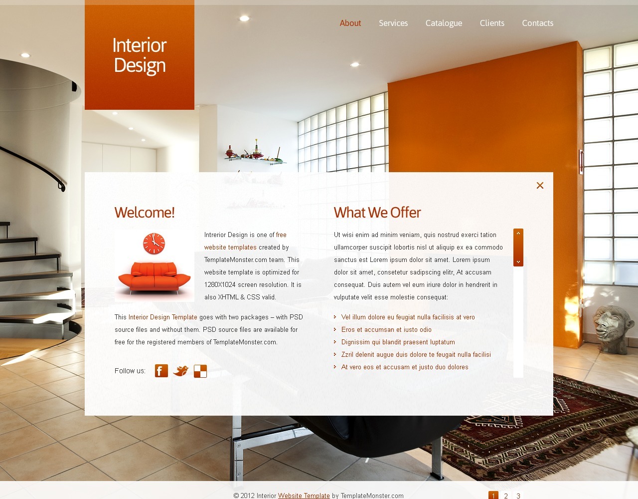 Free Full JS-Animated Template - Interior Design Website Template