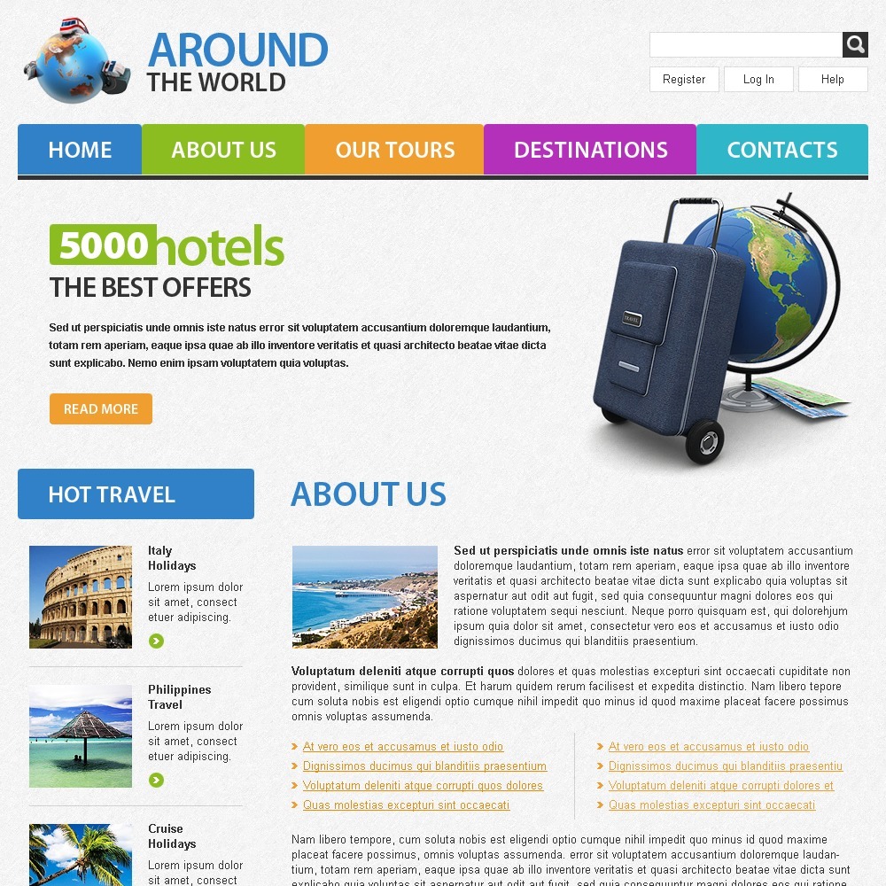 Free Travel Website Template #51502 - TemplateMonster