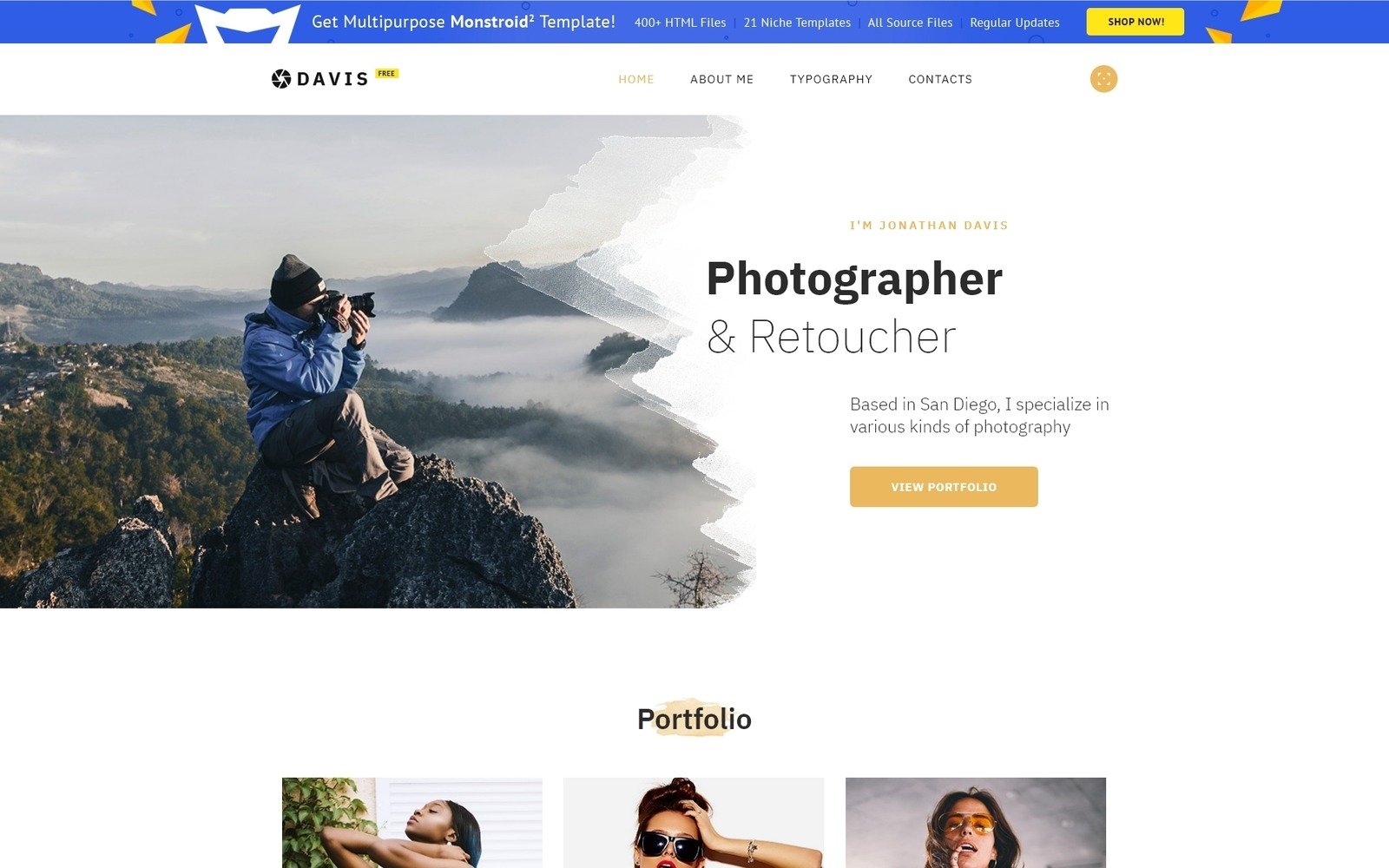 free photography website templates html5