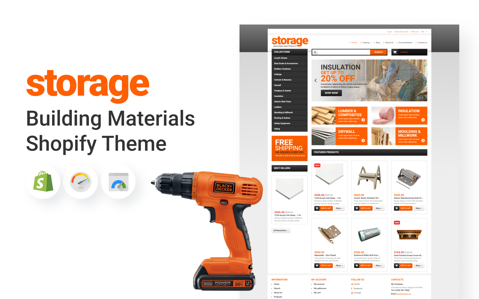 Shopify Building Items Building Materials Shopify Theme #51968 - TemplateMonster