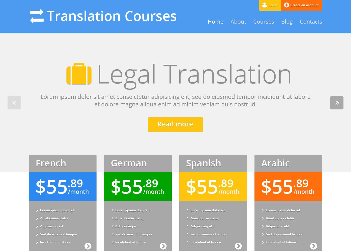 Translation Bureau Site WordPress Theme TemplateMonster