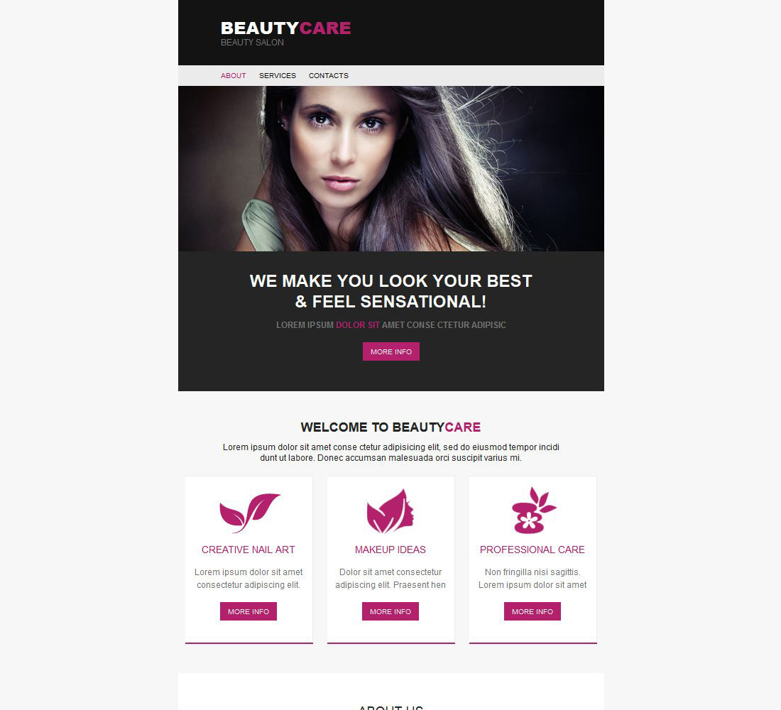 Beauty Salon Newsletter Template #52676 - TemplateMonster