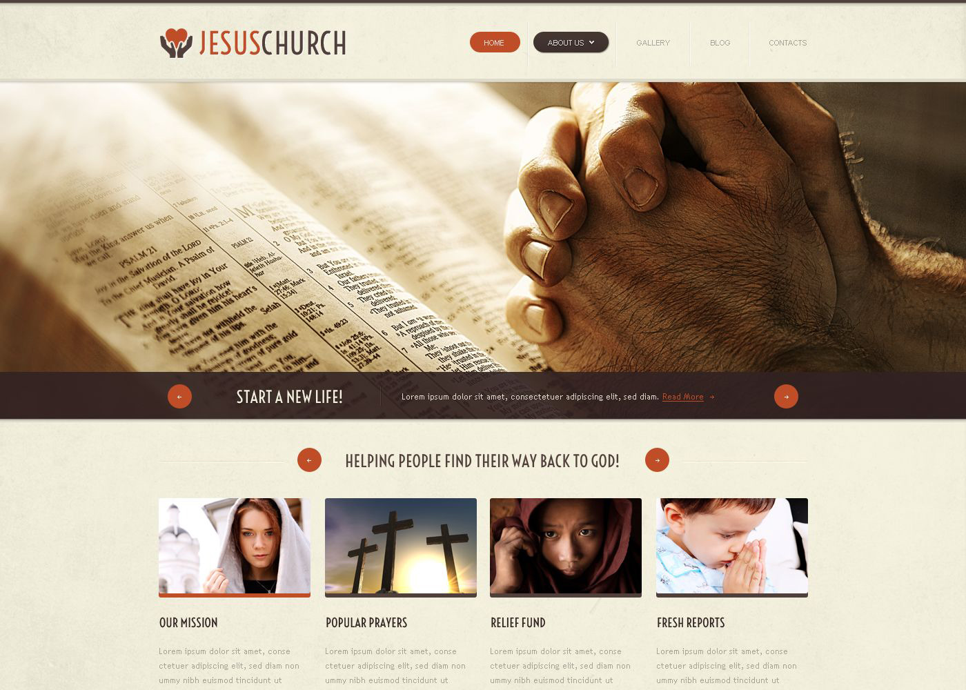Religious Responsive Website Template - TemplateMonster