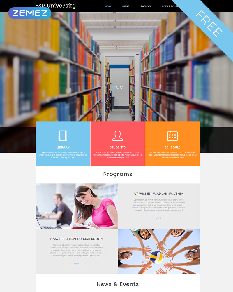 Free Education Joomla template 53168 TemplateMonster
