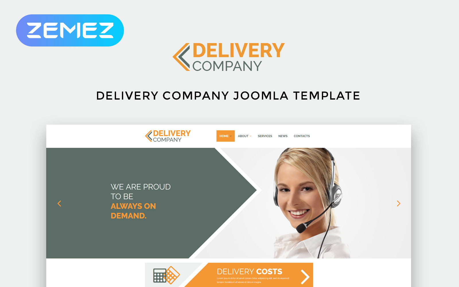 Delivery Company Joomla 3 Template 53693