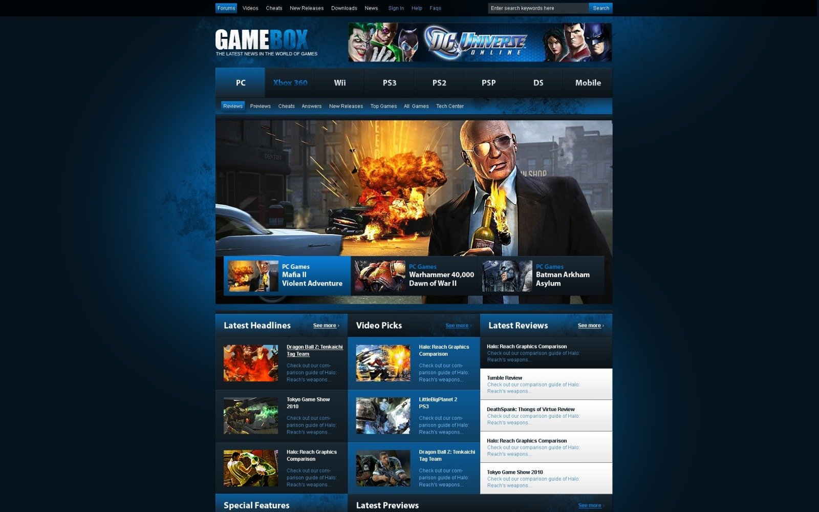 Games PSD Template #54465 - TemplateMonster