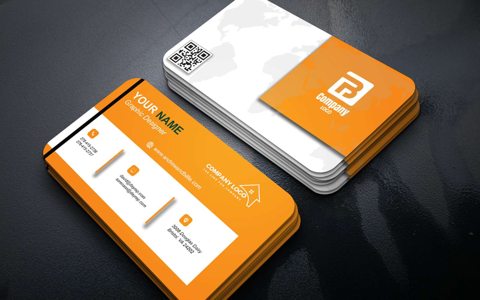 Modern Professional Multi Purpose Business Card PSD | Editable ...