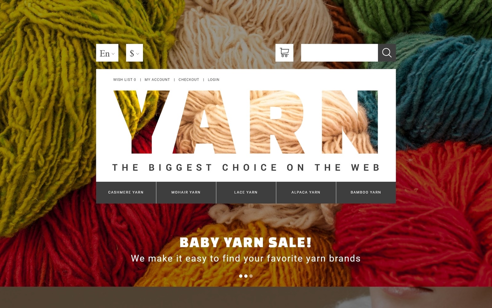 Yarn Online Store OpenCart Template #55012 - TemplateMonster