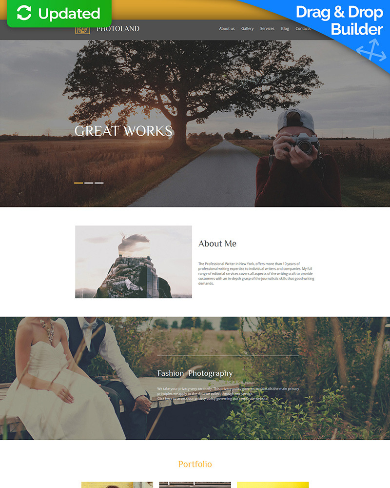 Wedding Photography Photo Gallery Template Plus Website 56009
