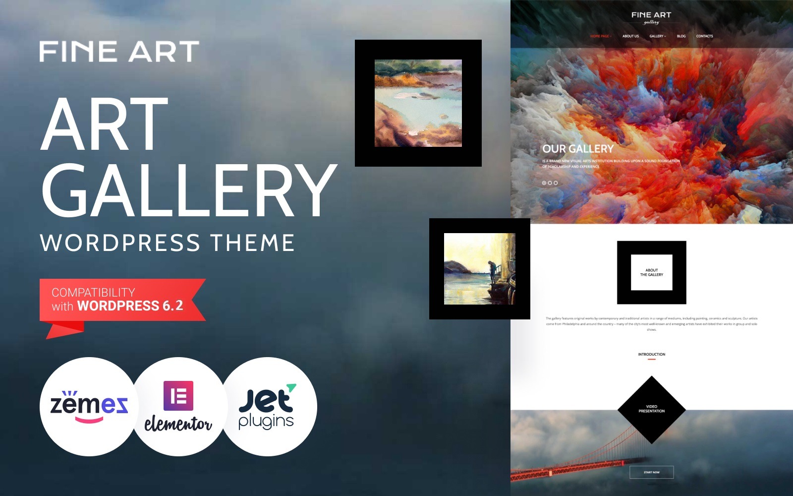 Fine Art Art Gallery WordPress Theme TemplateMonster