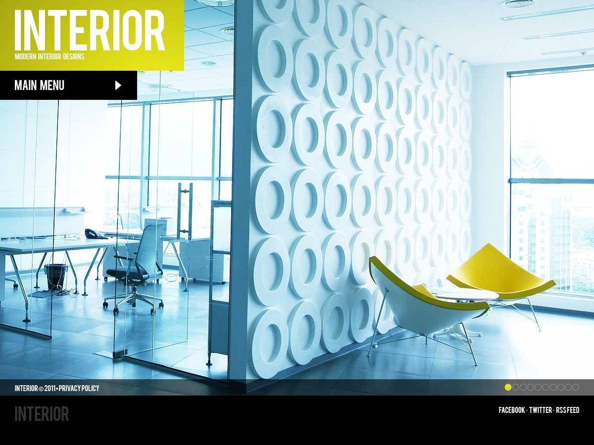 Interior Design PSD Template #56551 - TemplateMonster