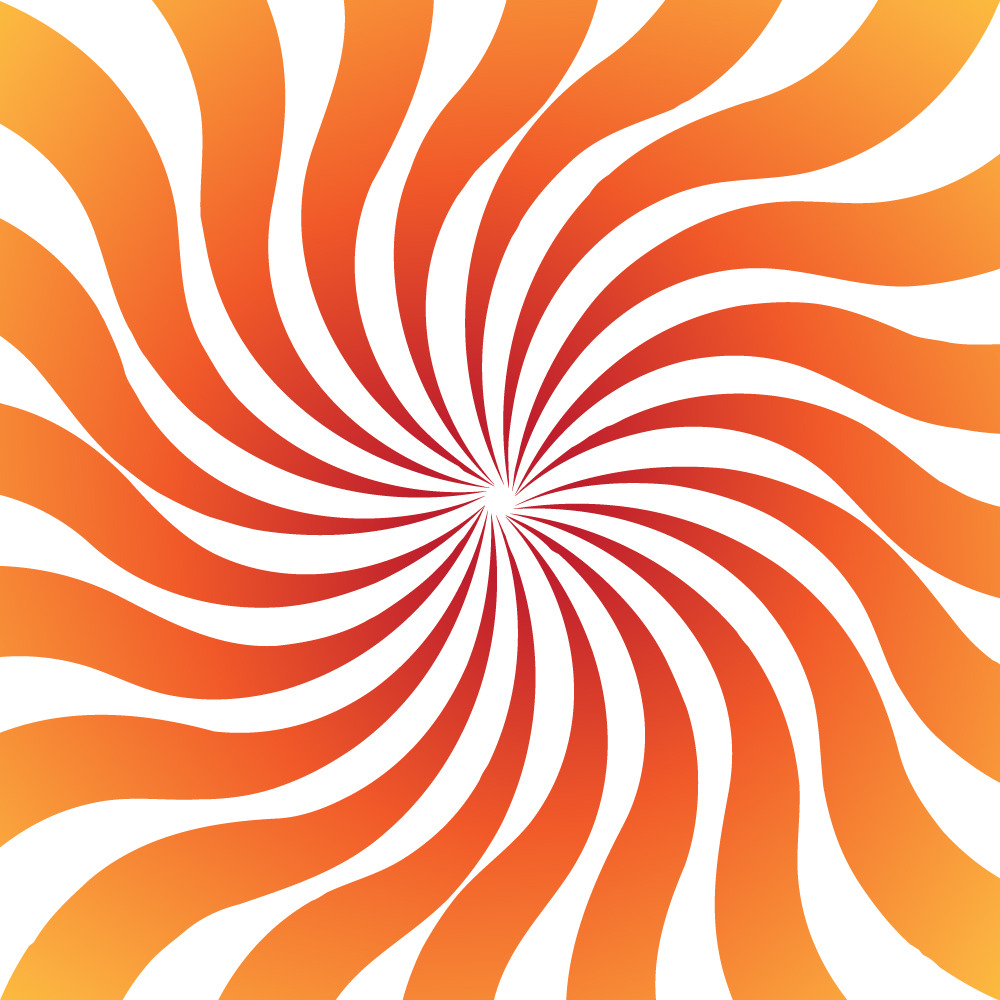 Orange Spiral Swirl Abstract Background With Retro Hypnotic Vortex And ...