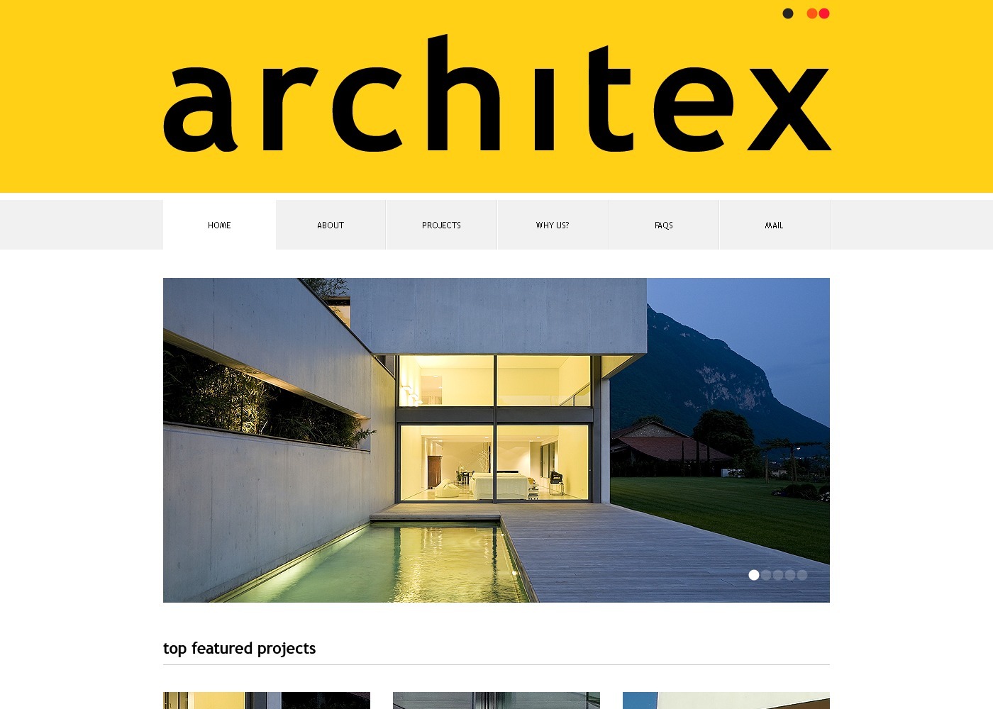 Architecture PSD Template #56805 - TemplateMonster