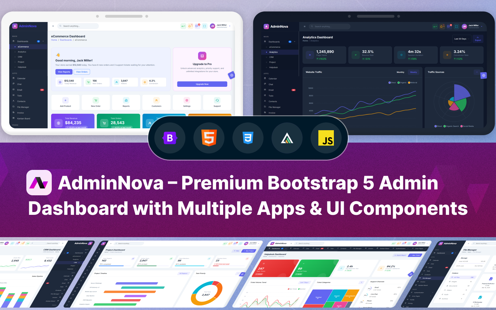 AdminNova – Premium Bootstrap 5 Admin Dashboard Template