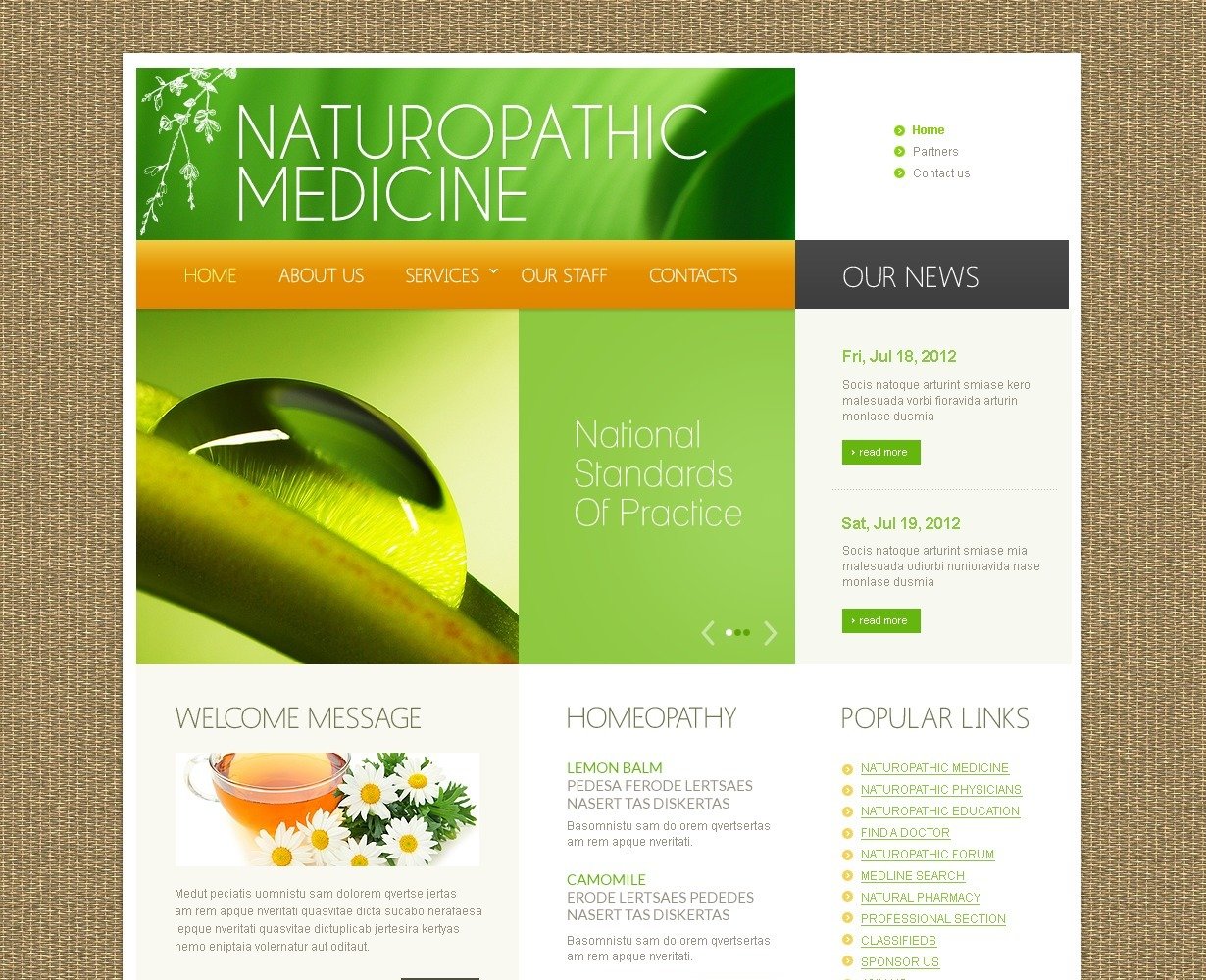 Herbal PSD Template #57261 TemplateMonster Herbal PSD Template #57261 TemplateMonster