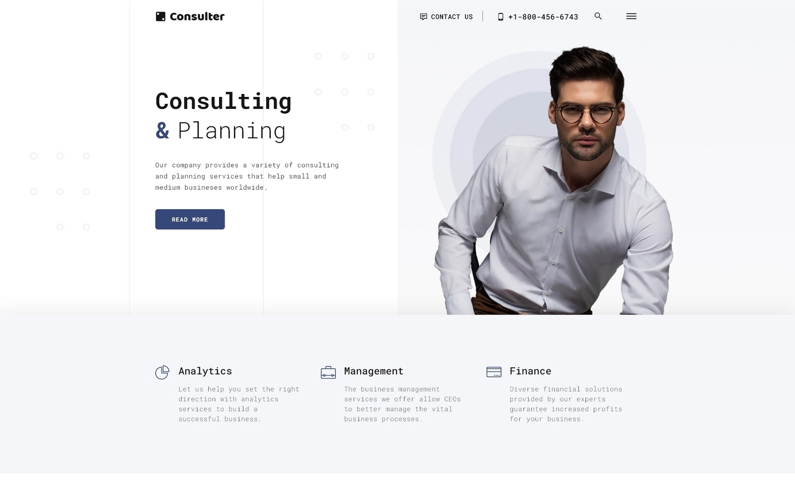 Consulter Stylish Consulting Company Multipage HTML Website Template