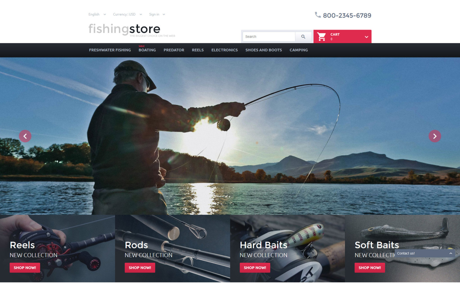 Fishing Store Theme 57840 TemplateMonster