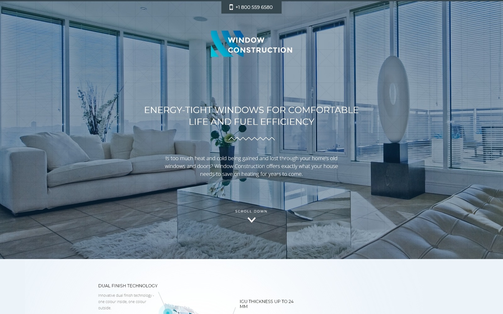 Window Construction Windows Doors HTML Bootstrap Landing Page Template