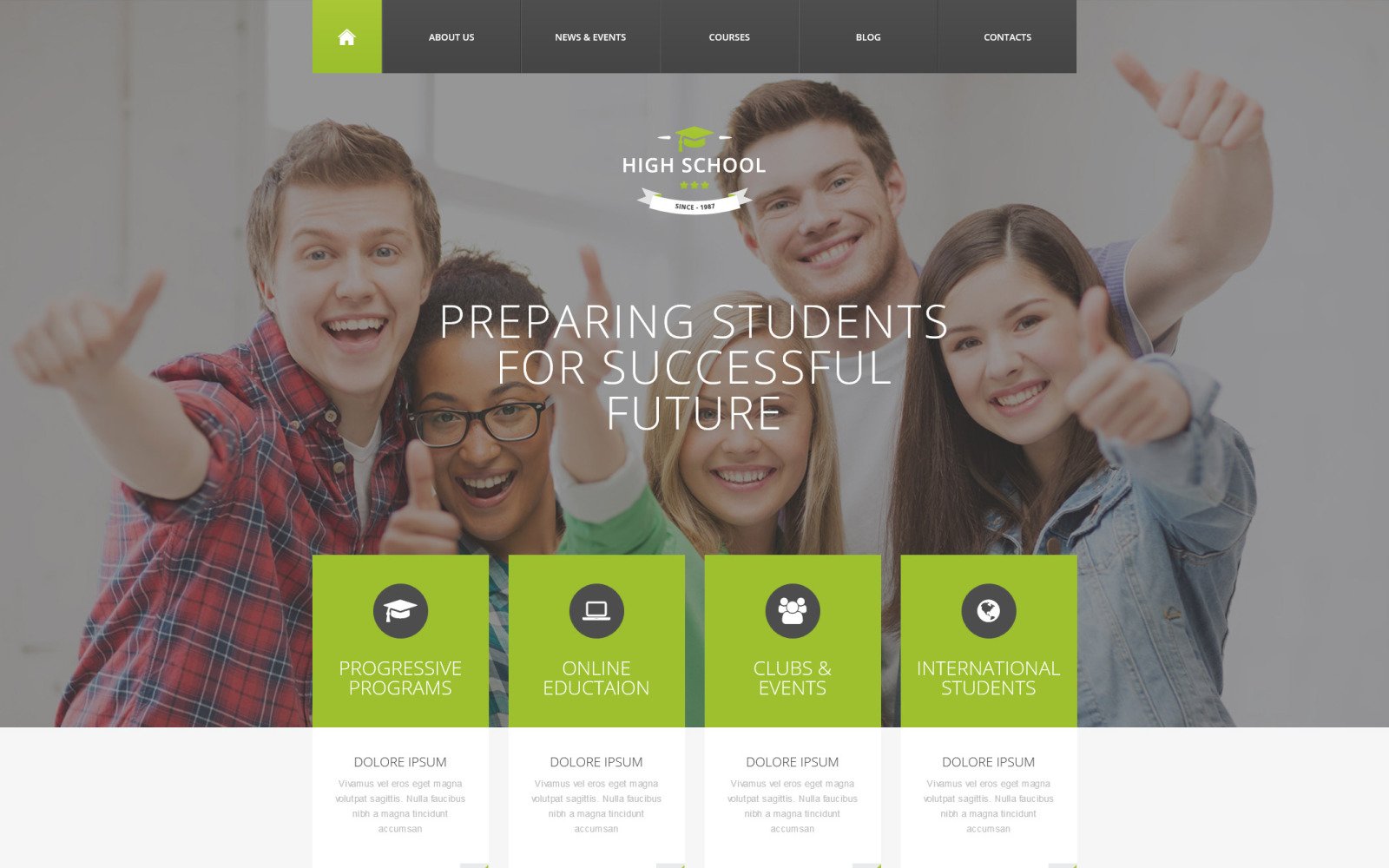 Education Responsive Drupal Template - TemplateMonster