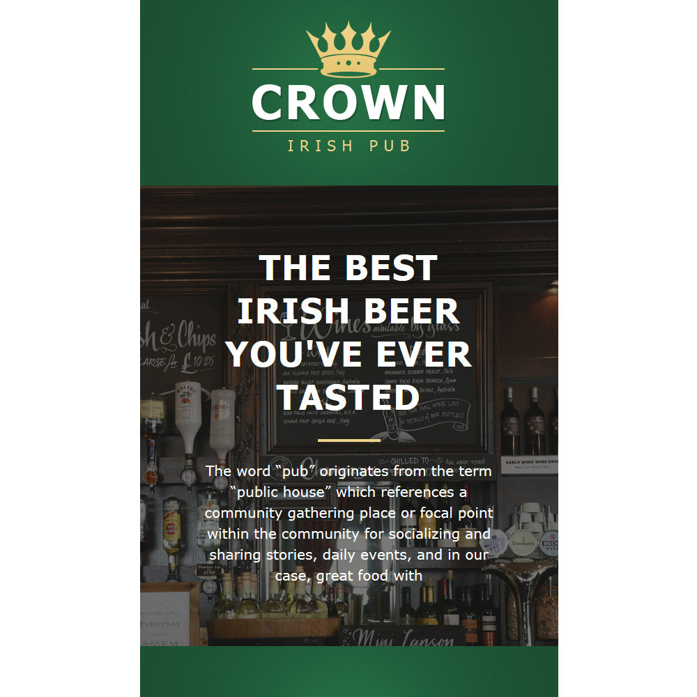 Pub Responsive Newsletter Template 57959 TemplateMonster