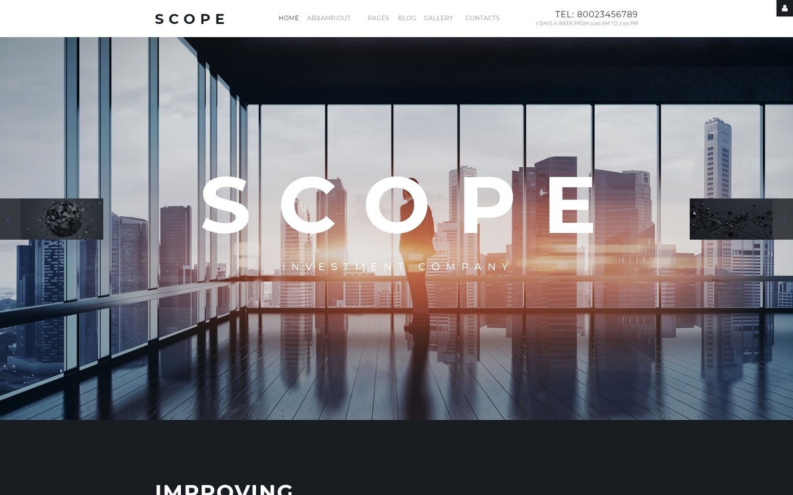Scope Investment Company Responsive Joomla Template