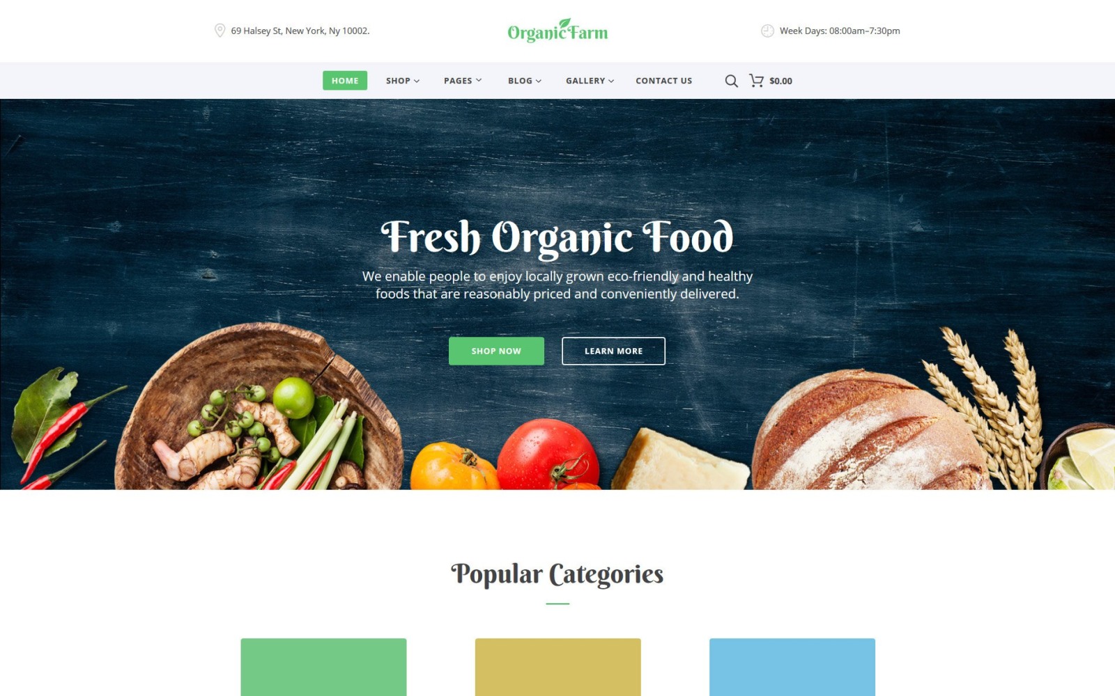 Organic Farm - Food & Drink Multipage Creative HTML Bootstrap Website ...