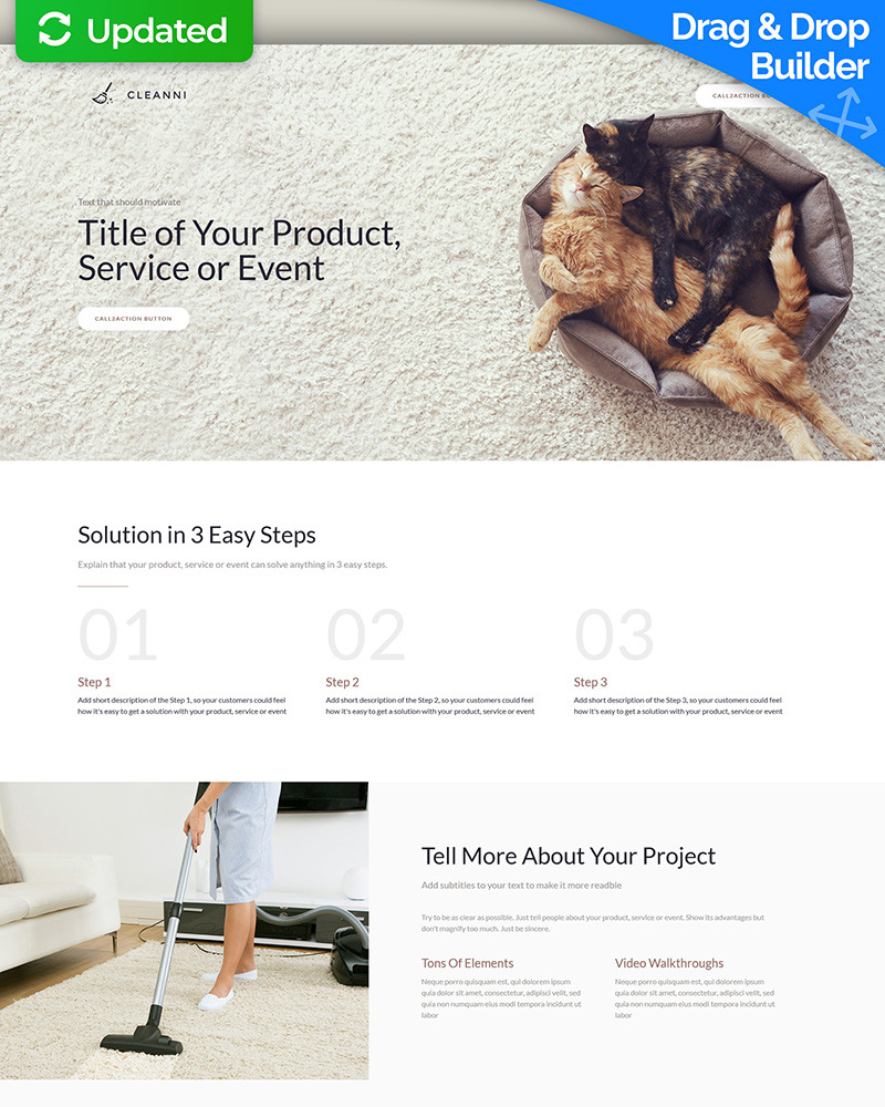 Cleaning Landing Page Template 59197 Templatemonster Cleaning Landing Page Template 59197 Templatemonster