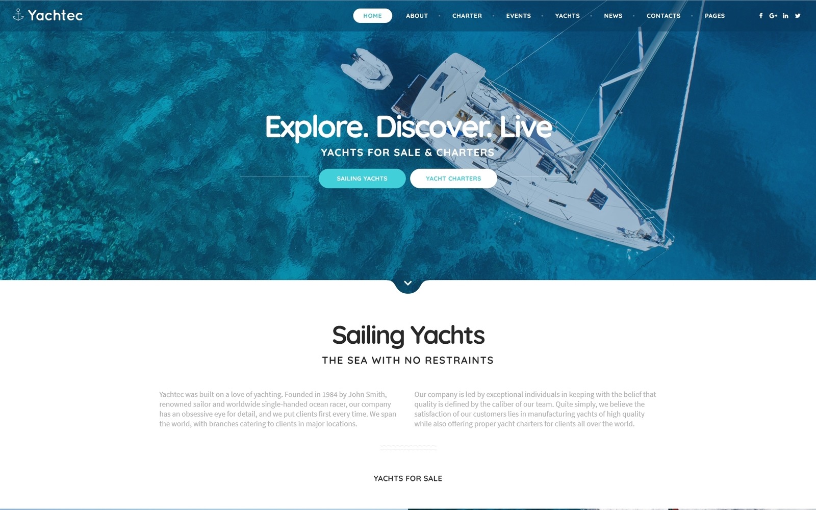 yacht website template