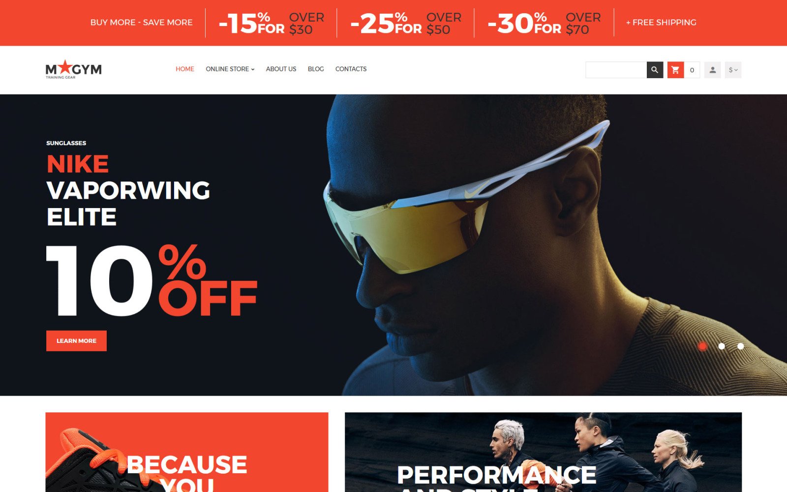Sports Store VirtueMart Template #62298 - TemplateMonster