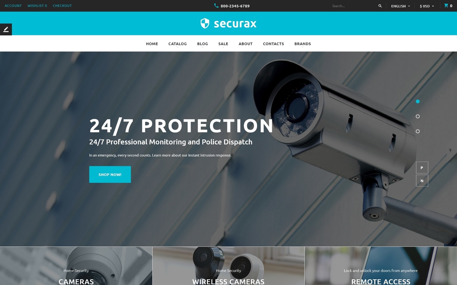 Securax Security Equipment Store Responsive OpenCart Template