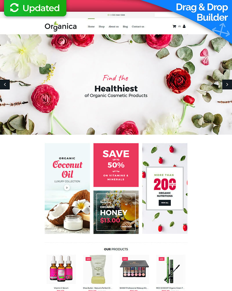 Cosmetics Store MotoCMS Ecommerce Template - TemplateMonster