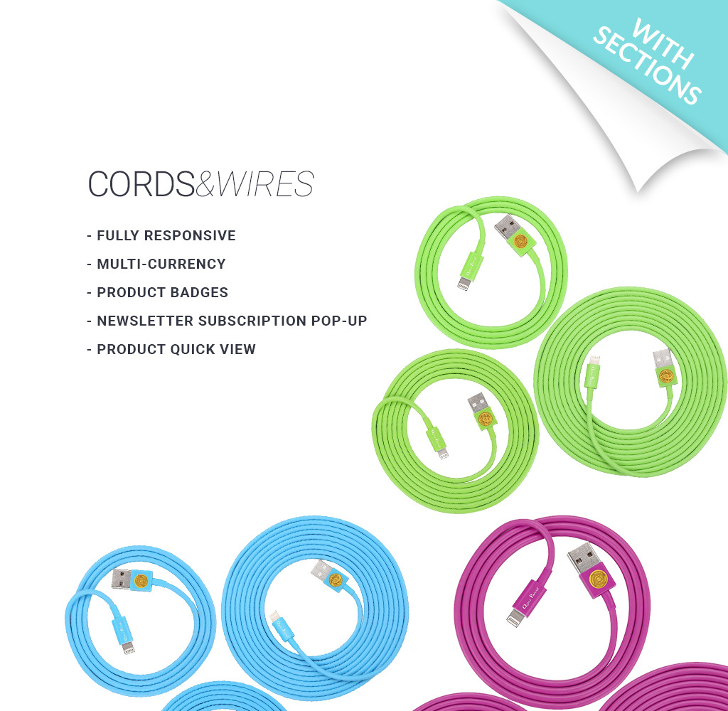 Cords & Wires Shopify Theme #64058 - TemplateMonster