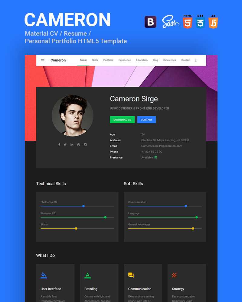 Html portfolio. CSS Portfolio.