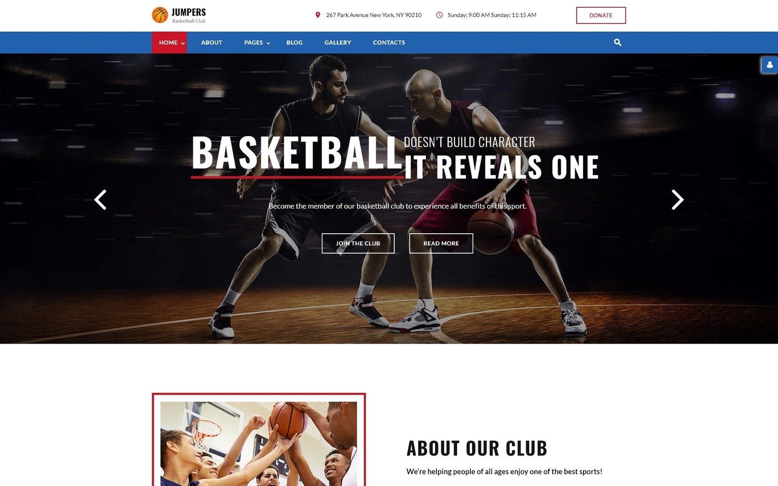 Basketball Responsive Joomla Template TemplateMonster