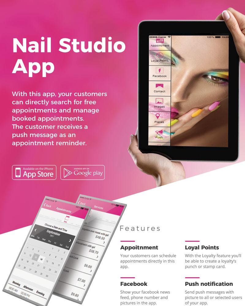 Nail Design Appointment App Template 65314