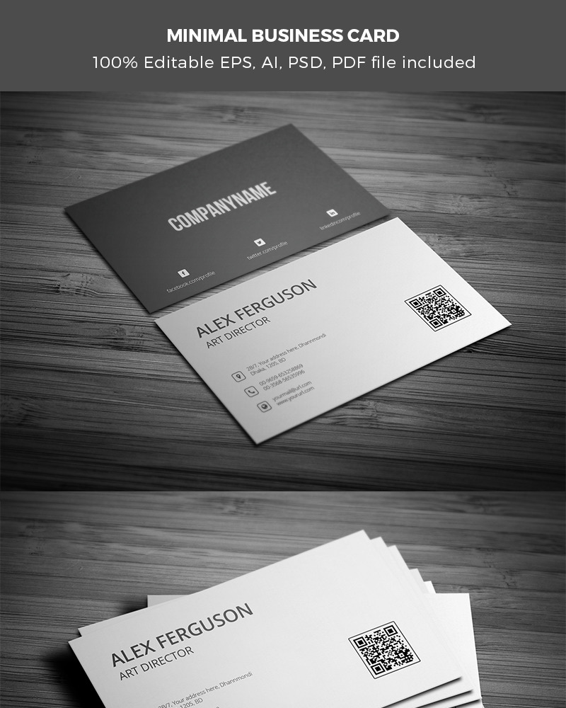 Minimal Business Card Corporate Identity Template